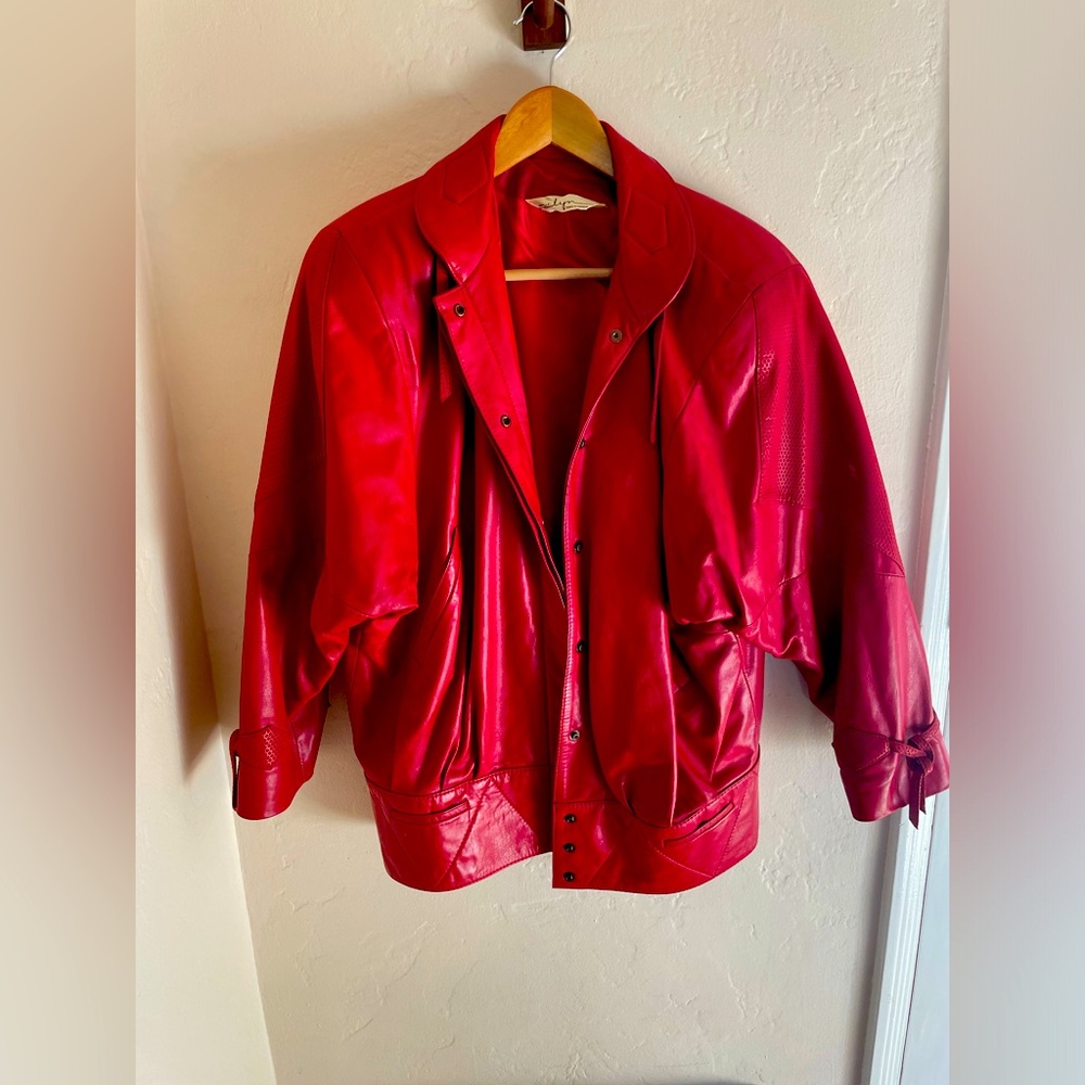 Red Leather Jacket and Pants
